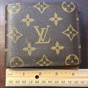 Louis Vuitton Black and Gold Monogram Card Holder